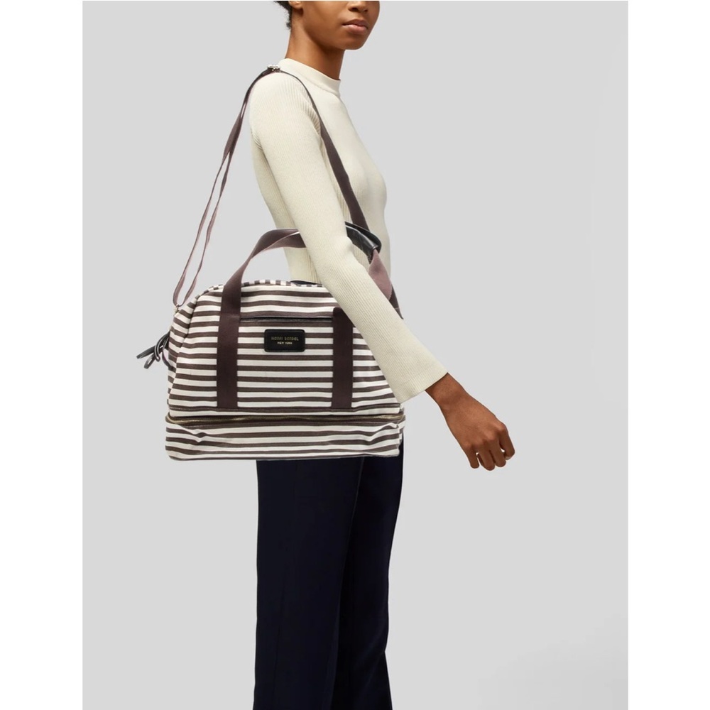 Henri Bendel centennial stripe weekender bag